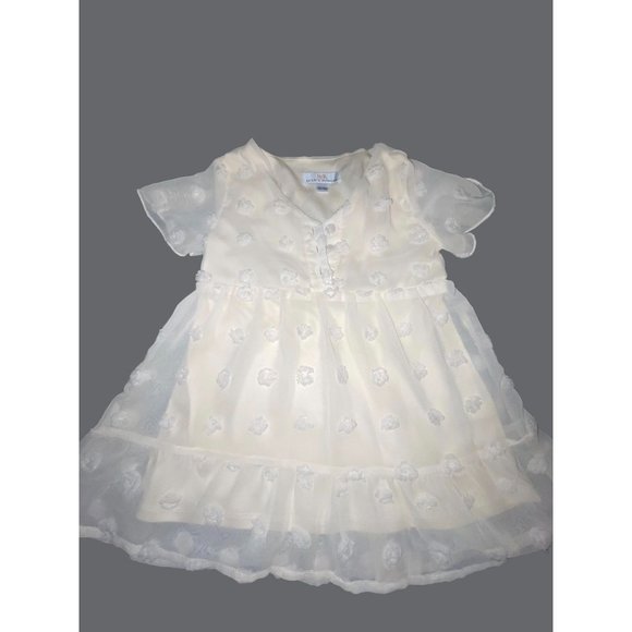 Bailey's Blossoms Other - Baileys Blossoms Infant Dress Textured Circles Dots Off white 18/24 mths